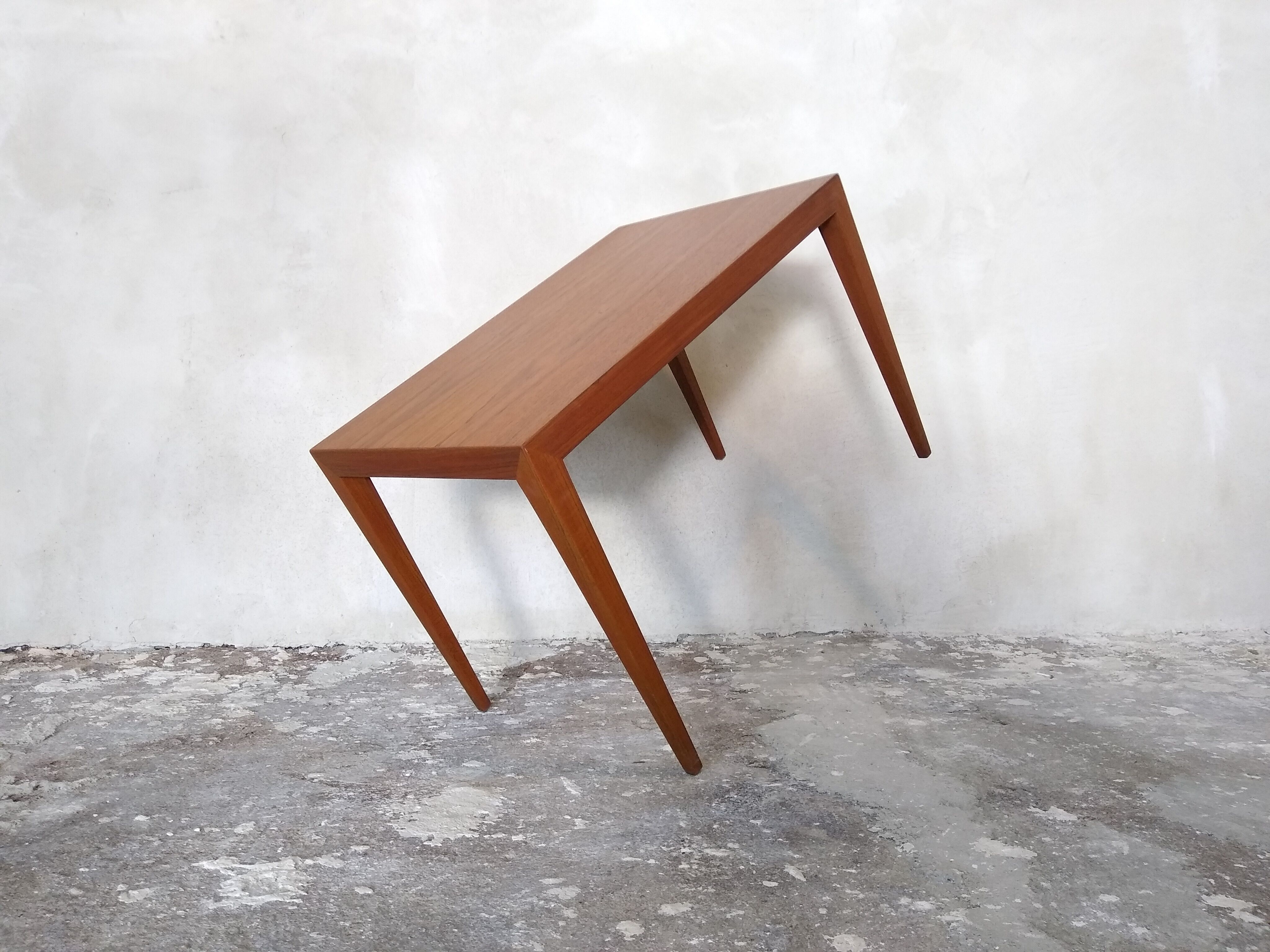 Teak coffee table by S. Hansen for Haslev, Denmark, 60