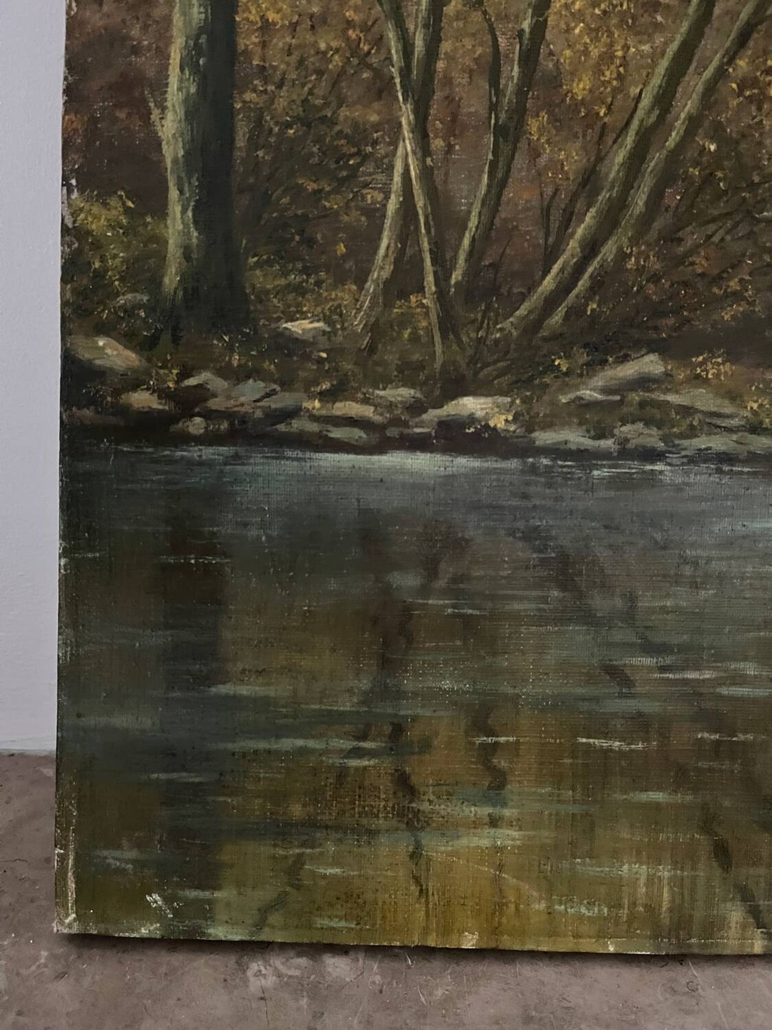 Fishing day, oil on canvas signed A. Parizy
