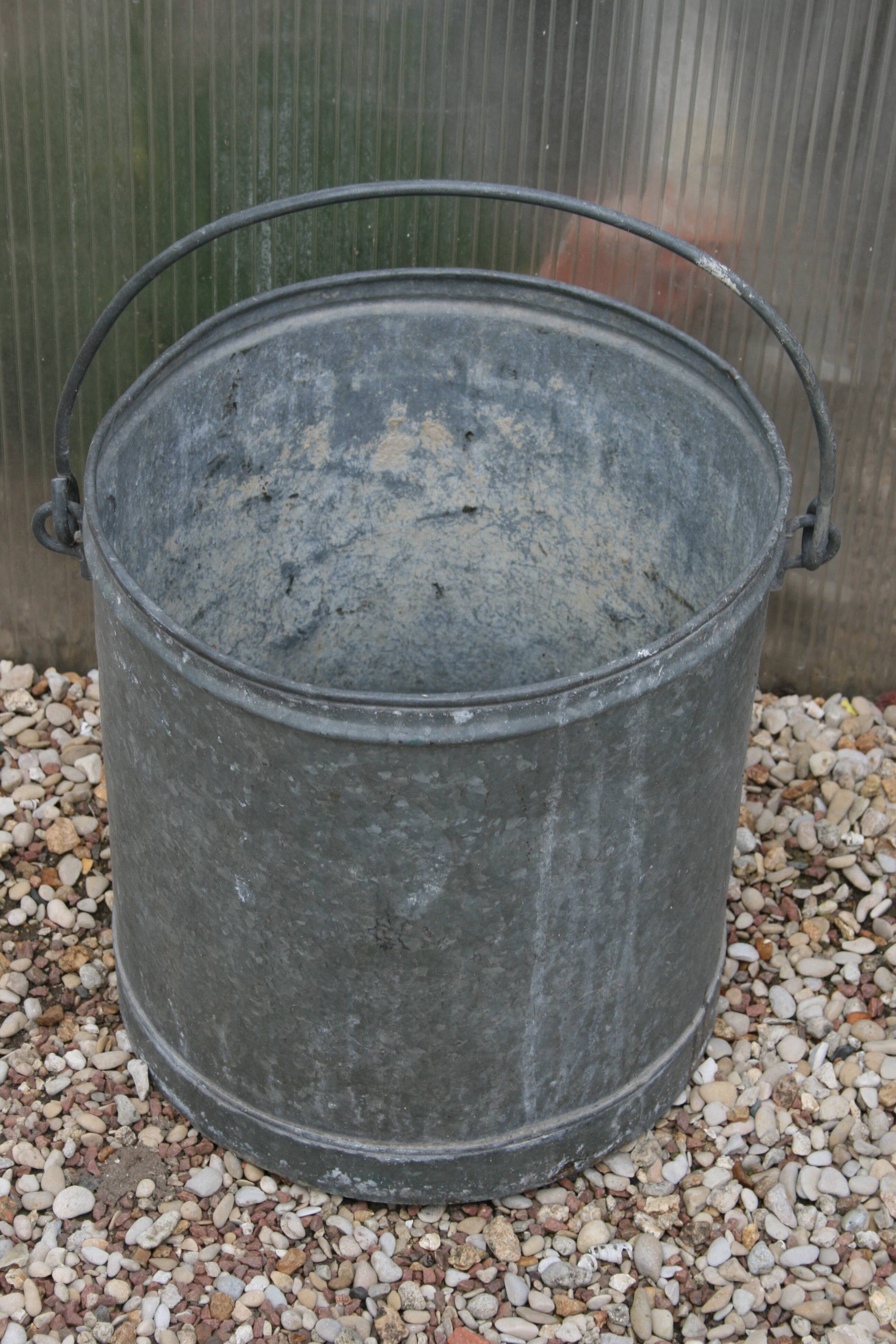 Old zinc bucket