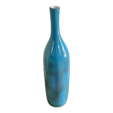 Signed stoneware soliflore bottle vase