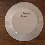 Beautiful handmade plate in Martres Tolosane earthenware - unique model