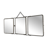 Vintage mirror 1900 barber triptych Le Solide Paris - 25 x 60 cm