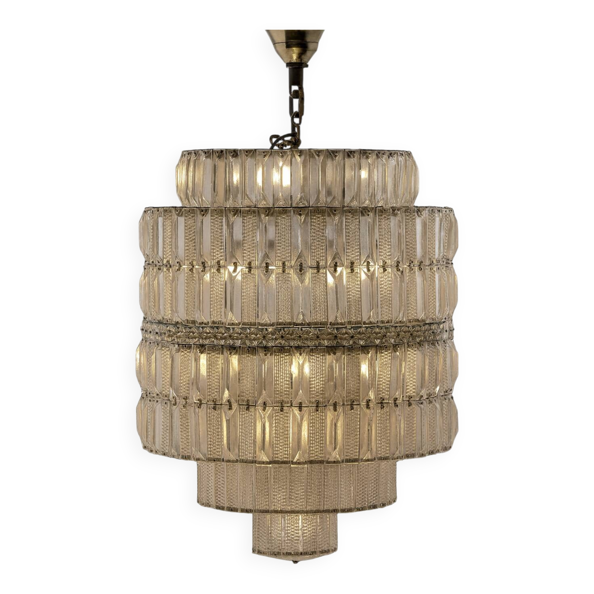 Tiered Crystal Chandelier, 1960s, Czechoslovakia