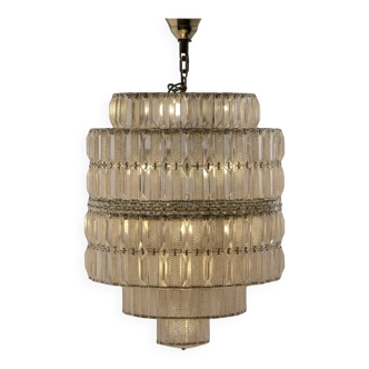 Tiered Crystal Chandelier, 1960s, Czechoslovakia