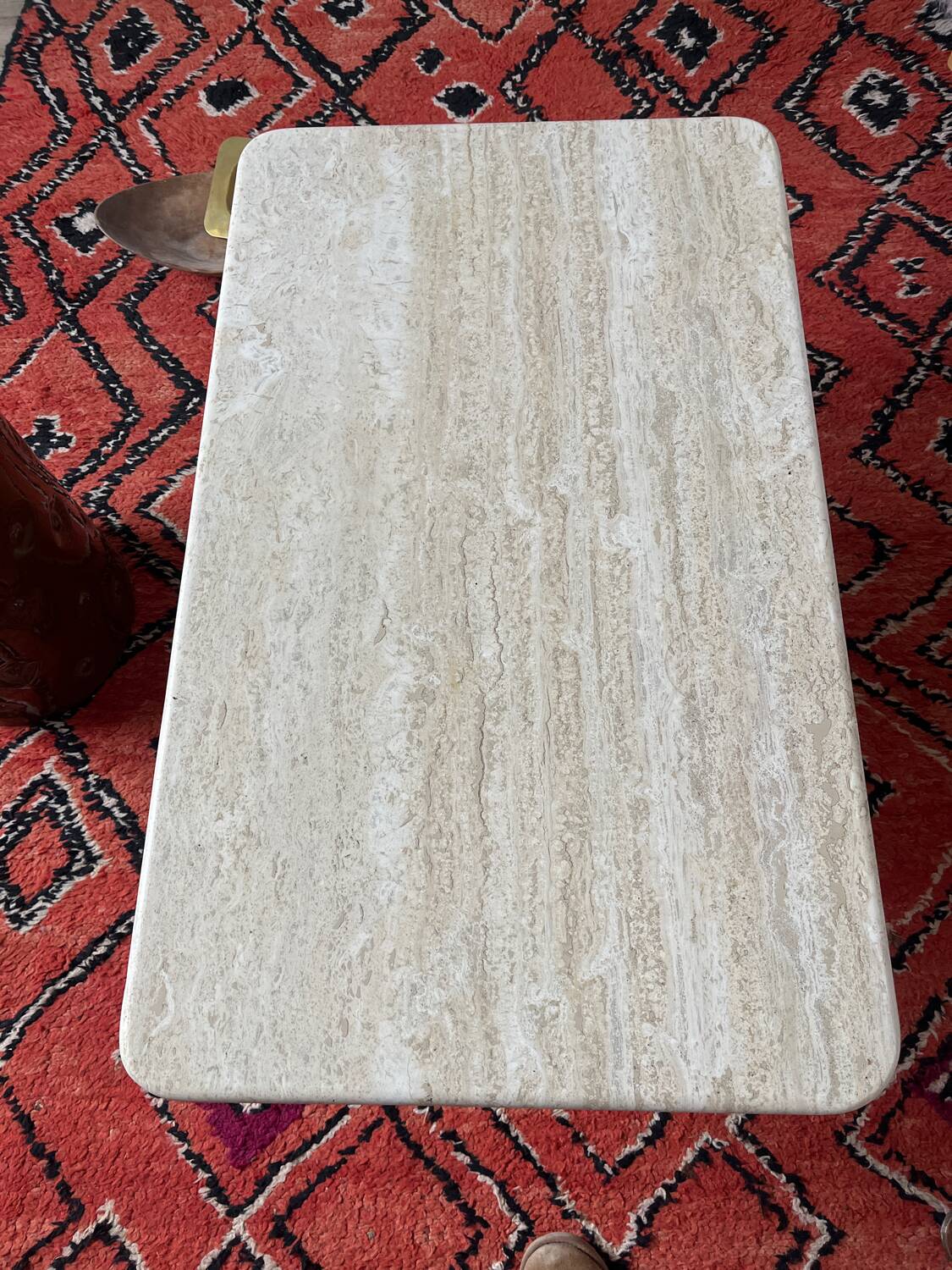 Vintage travertine coffee table