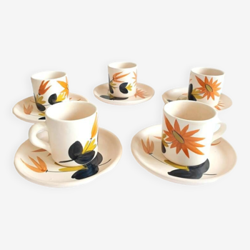Vintage flowered cups and saucers