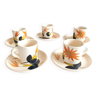 Vintage flowered cups and saucers