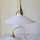 Duo de suspensions en opaline blanche