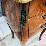 Bedside in Louis XV style marquetry