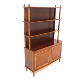 Scandinavian mahogany bookcase, Nya Eftr. Ehrlin Möbel AB, Sweden, 1950