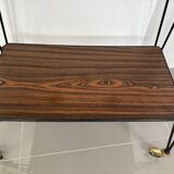 Vintage Side Table/Serving Cart on Wheels - 1950s/60s Style