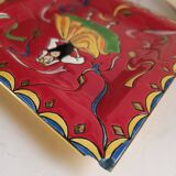 Enamel ashtray from longwy "charming round" by sylvie langet