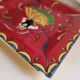 Enamel ashtray from longwy "charming round" by sylvie langet