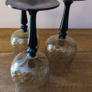 Set of 3 amber glasses