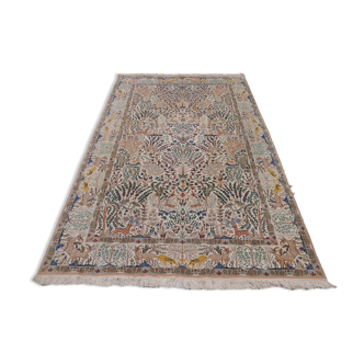 Oriental Persian carpet handmade vintage Dwarf