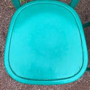 Set of 4 green bistro chairs