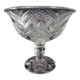Candy box on foot in cut crystal with Art Deco geometric patterns