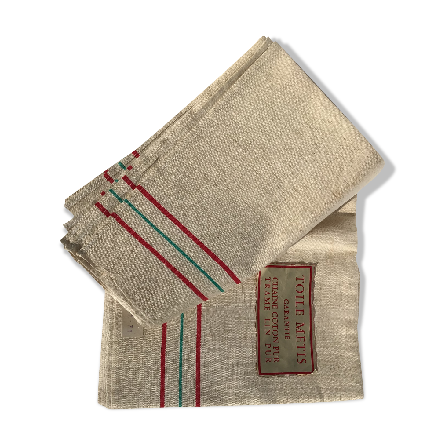 6 New old tea towels 55x70 métis