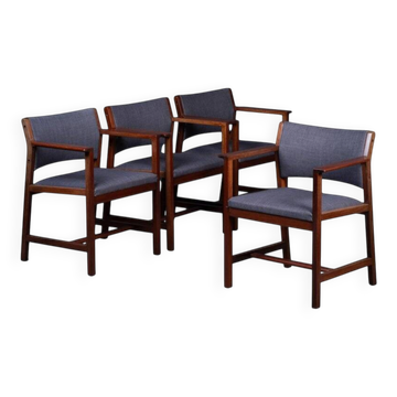 Model BM73 Armchairs by Børge Mogensen for Fredericia, 1960s, Set of 4