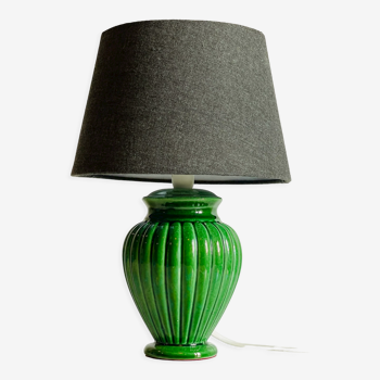 Green ceramic lamp 90s