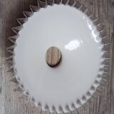 Antique pleated opaline lampshade