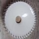 Antique pleated opaline lampshade