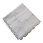 Antique embroidered tea cloth 100x100cm