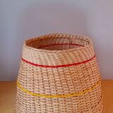 60s rattan lampshade