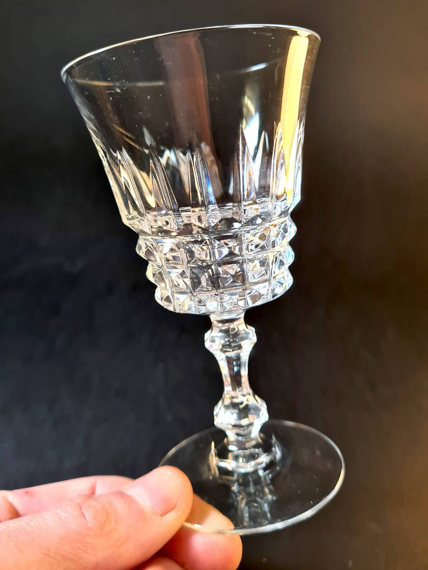 Set of 9 crystal glasses – Tuilerie model by Cristal d’Arques