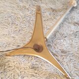 Tripod floor lamp in gilded brass – 60s/70s
