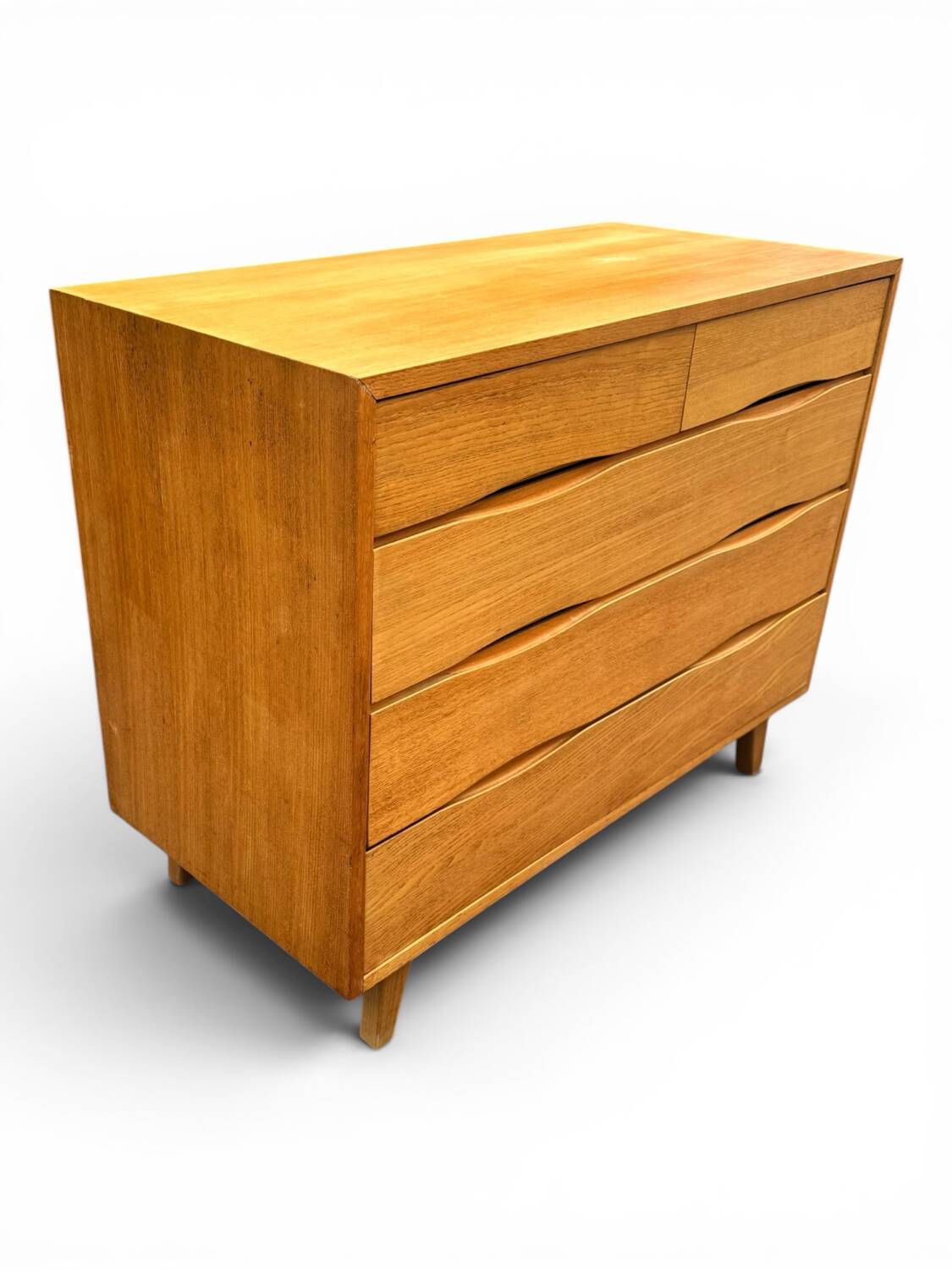 Scandinavian design chest of drawers in light teak – attributed to Arne Vodder – year