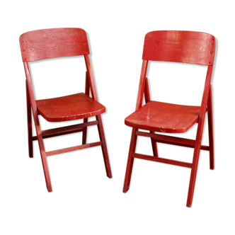 Paire de chaises pliantes, années 50