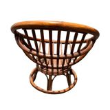 Fauteuil pivotant en rotin