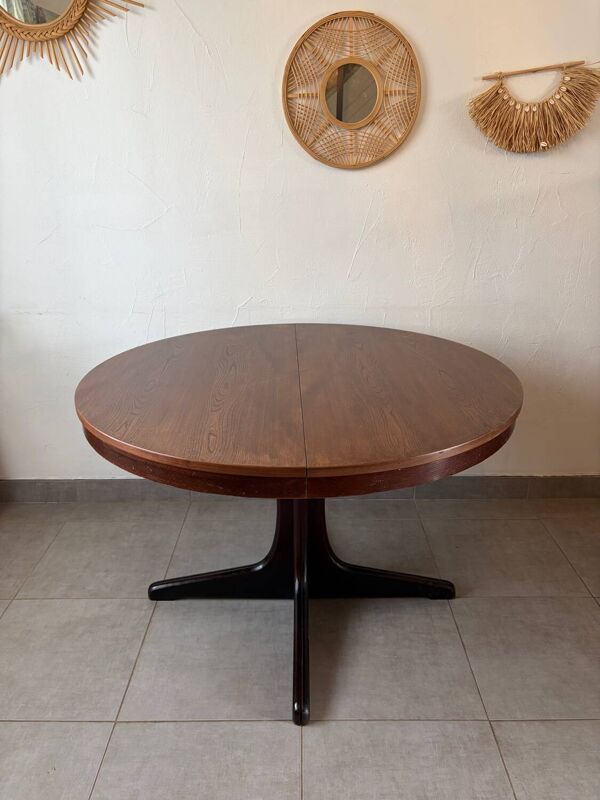 Table ronde Baumann extensible vintage
