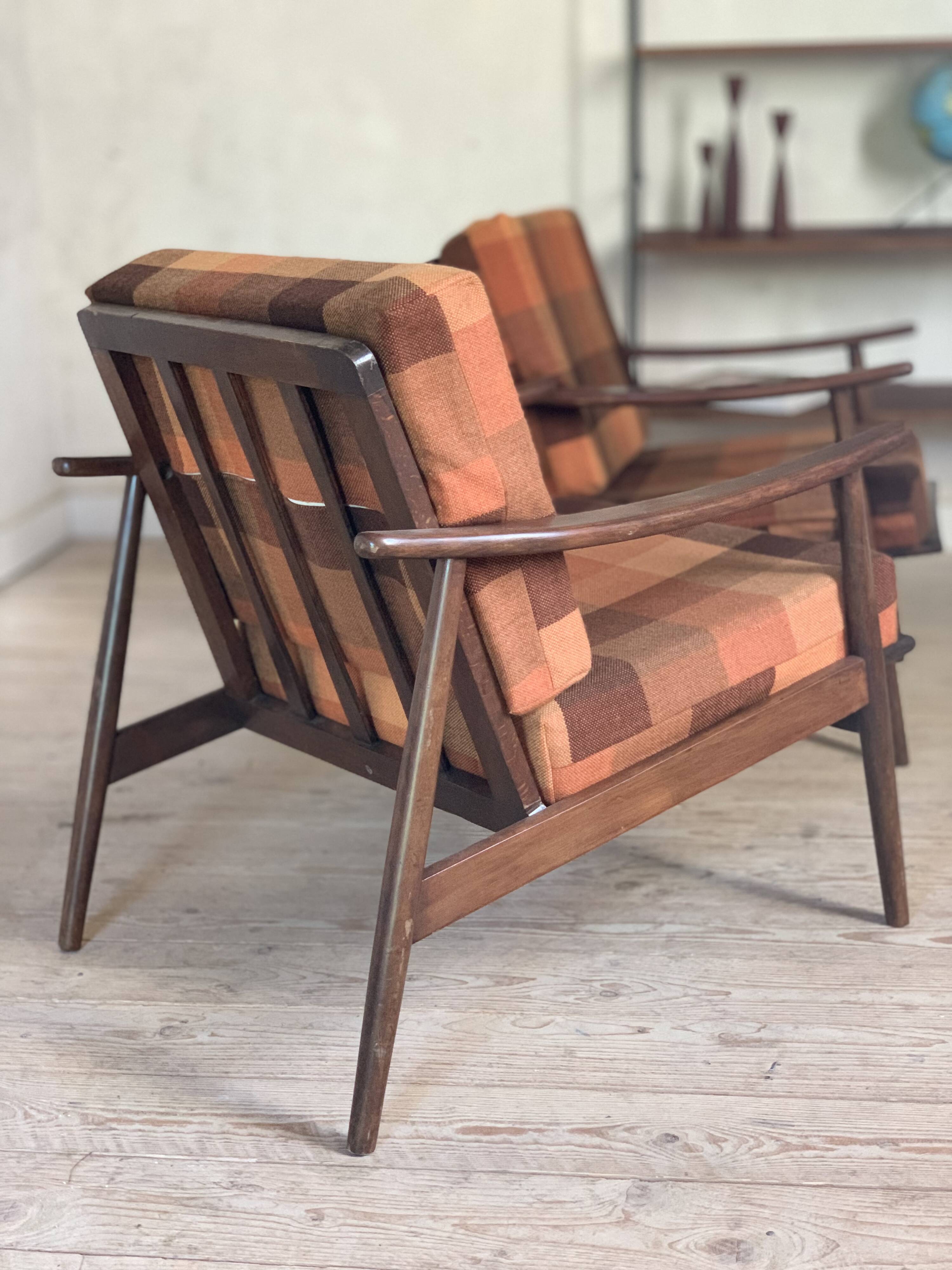 Fauteuil boomerang vintage