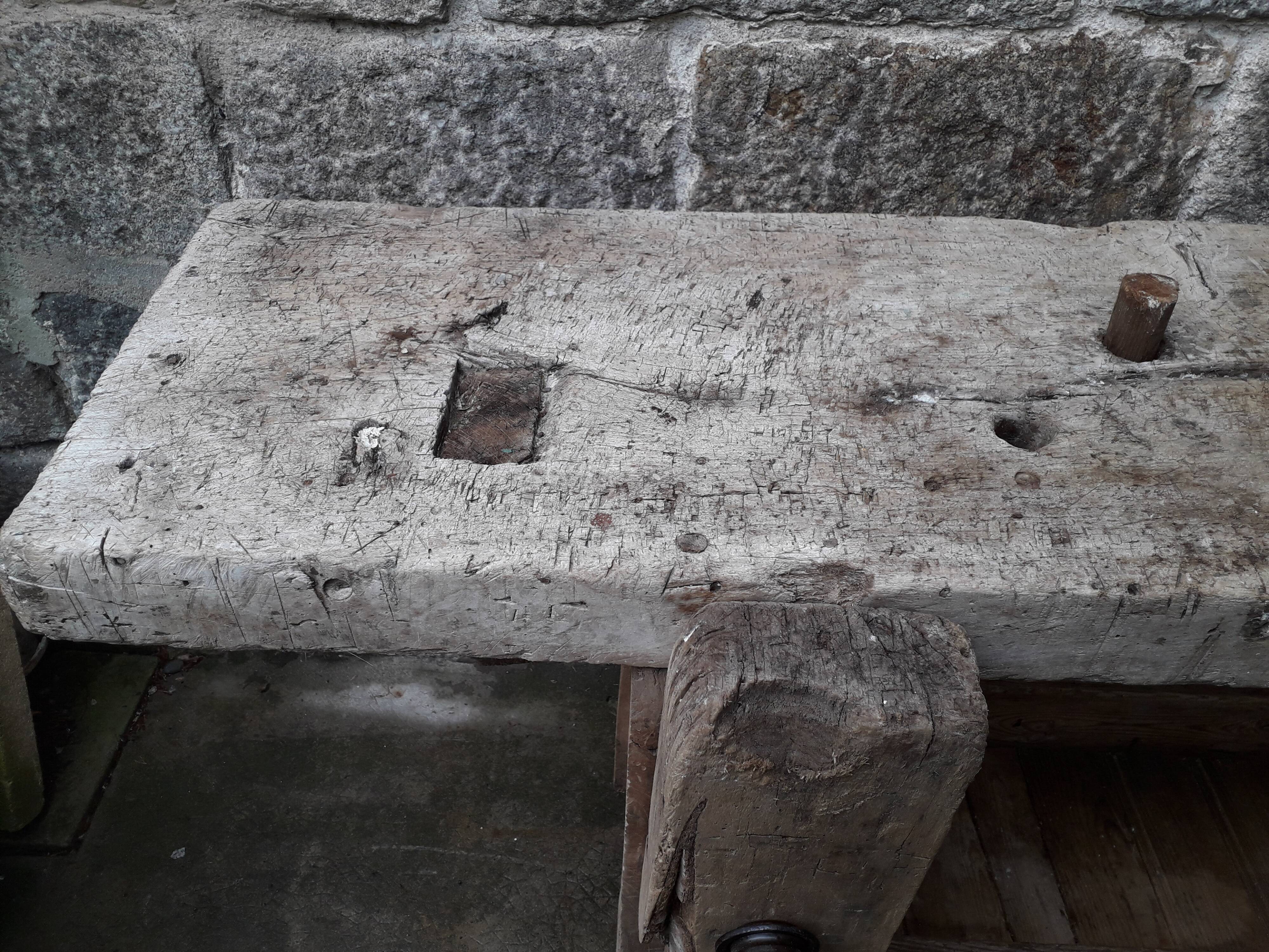 Old in solid beech workbench 237 cm