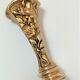 Seal stamp in gilded bronze art nouveau decorated with roses signed