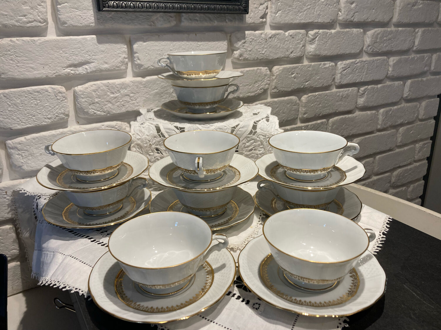 Tasses et sous tasses bernardaud limoges