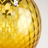 Vintage amber murano glass lamp from empoli