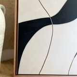 Tableau relief noir et marron