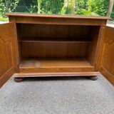 English solid wood low sideboard with 2 doors