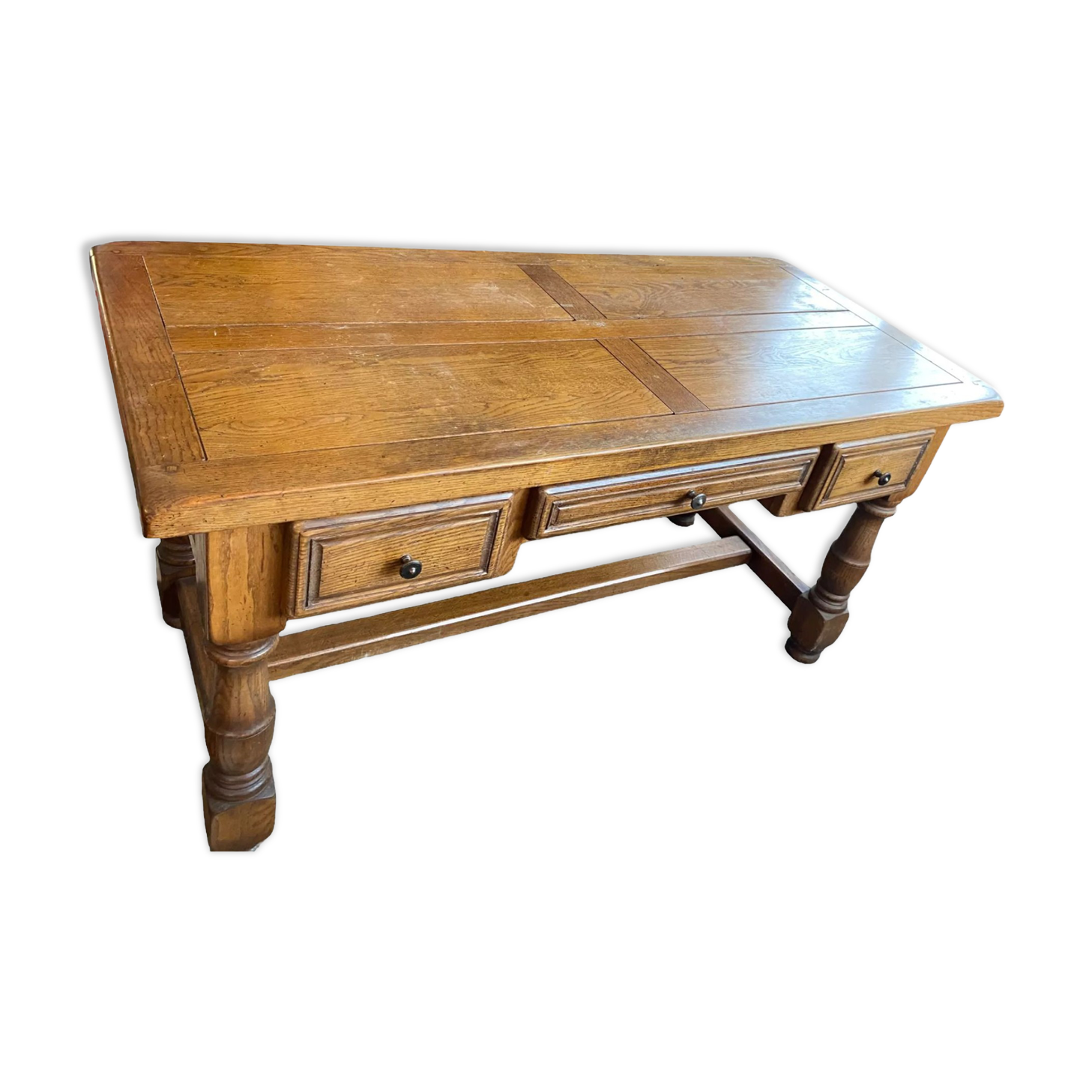 Old solid oak desk
