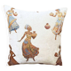 African Pottery Women Jacquard Cushion, Figural Woven Pillow Cover