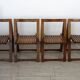 Table à abattants et 4 chaises pliantes, 1960