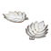 Pair of vintage leaf-shaped pockets, brass leaf cup