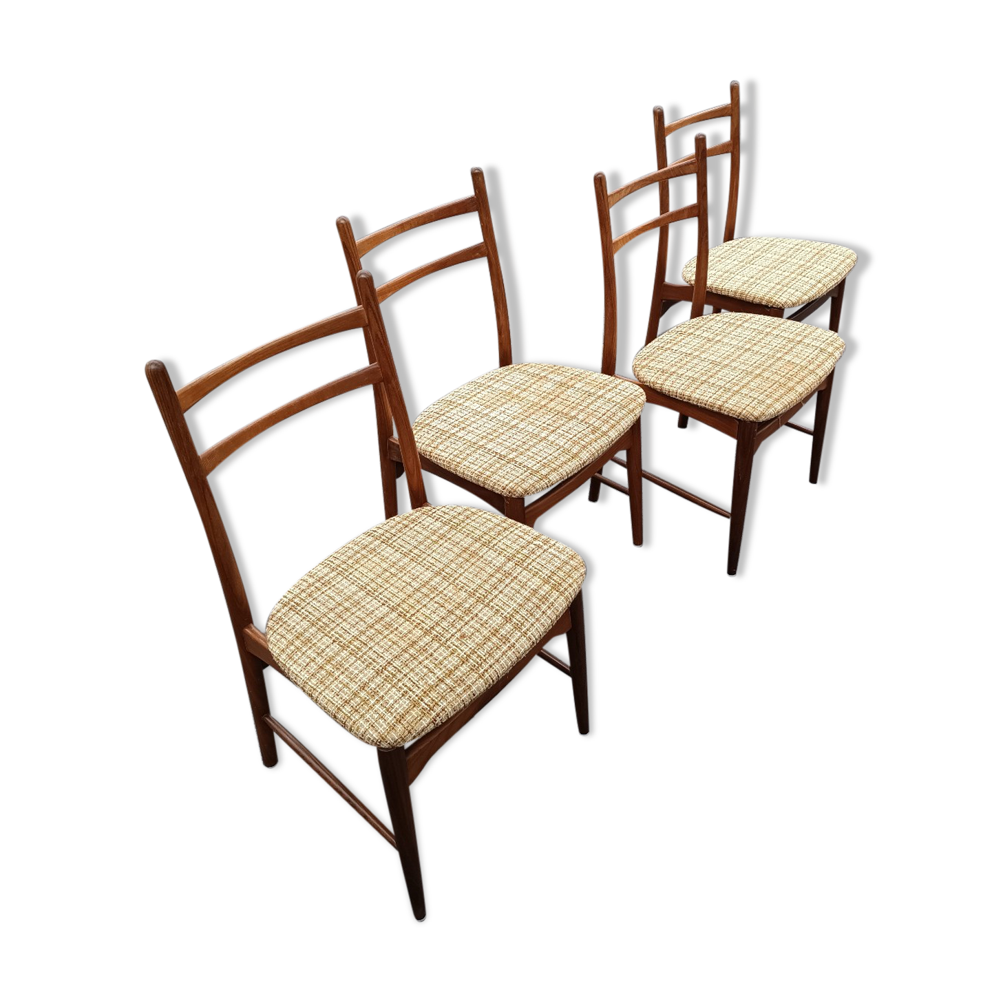 Four Scandinavian teak chairs in the 60s