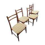 Four Scandinavian teak chairs in the 60s