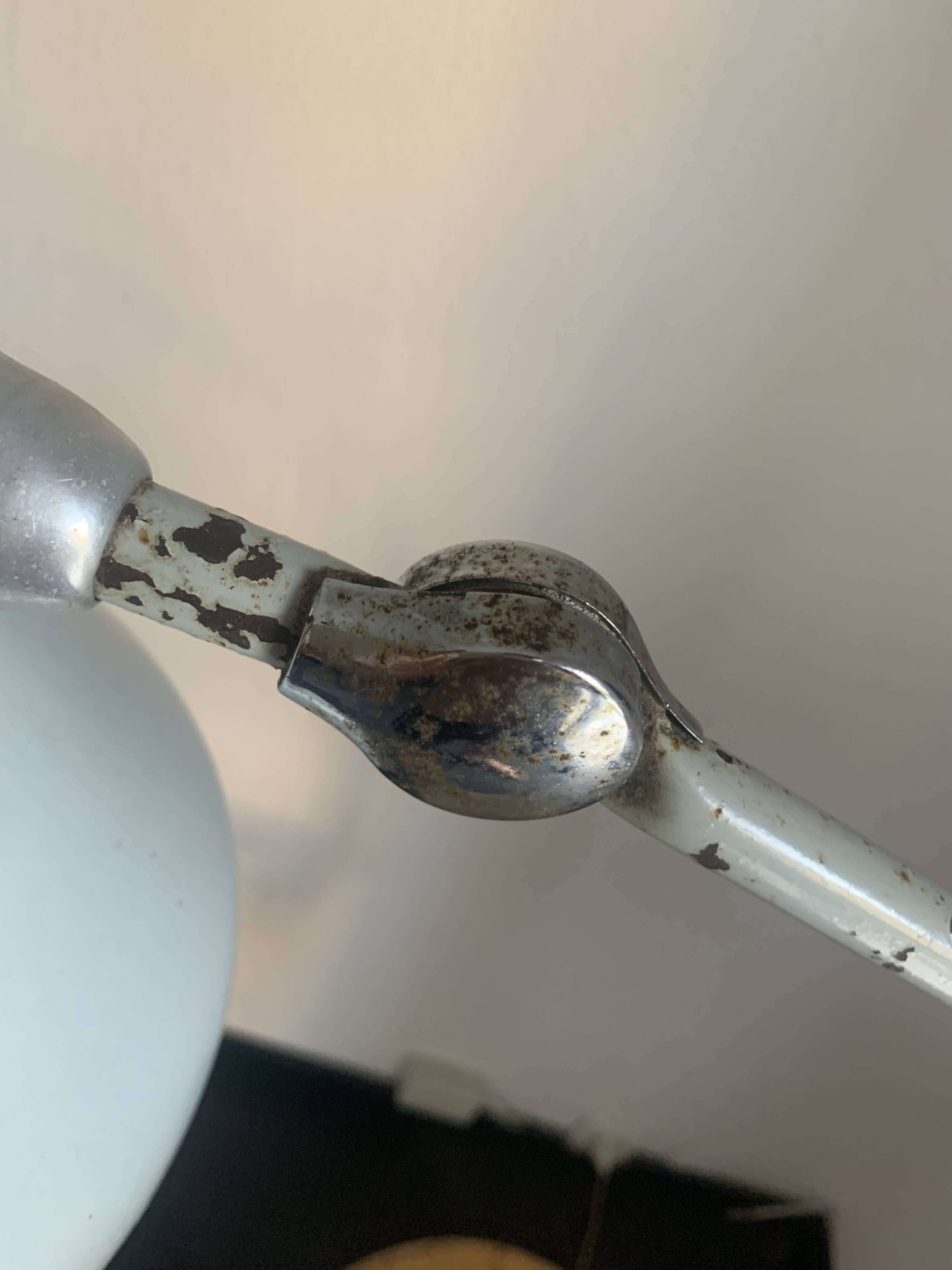 Vintage 1950s industrial reading lamp Jumo GS2 mouse - 70 cm