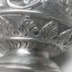 900 solid silver domed vase with floral motifs 196g