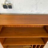 Scandinavian bookcase signed Clausen & Vintage teak sound, 60s